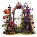Floral Steampunk Fabric Panel 40