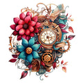 Floral Steampunk Fabric Panel 5