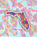 Florida State Quilt Stickers
