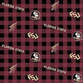 Florida State Seminoles - Buffalo Plaid 44"/45" Fabric per yard