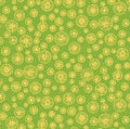 Flowerful - Linear Circles - Green 44" / 45" Fabric Per Yard