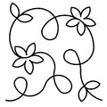 Flowering Vine Digital E2E Pantograph for Quilting