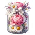 Flowers in a Jar Fabric Panel 16