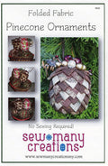Folded Fabric Pinecone Ornaments