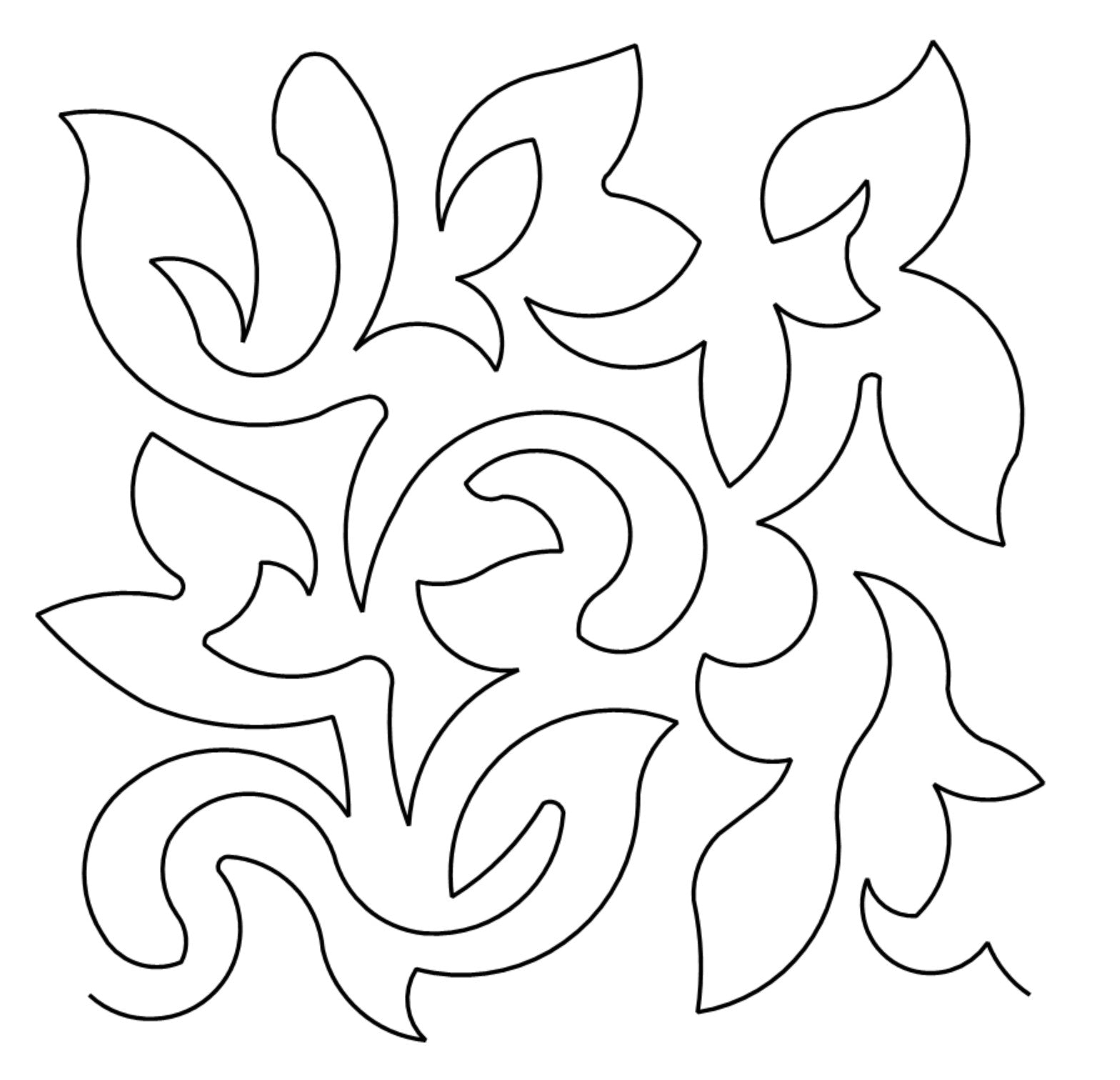 Foliage Digital E2E Pantograph for Quilting