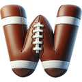 Football Alphabet Fabric Panel 31