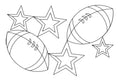 Football Digital E2E Pantograph for Quilting