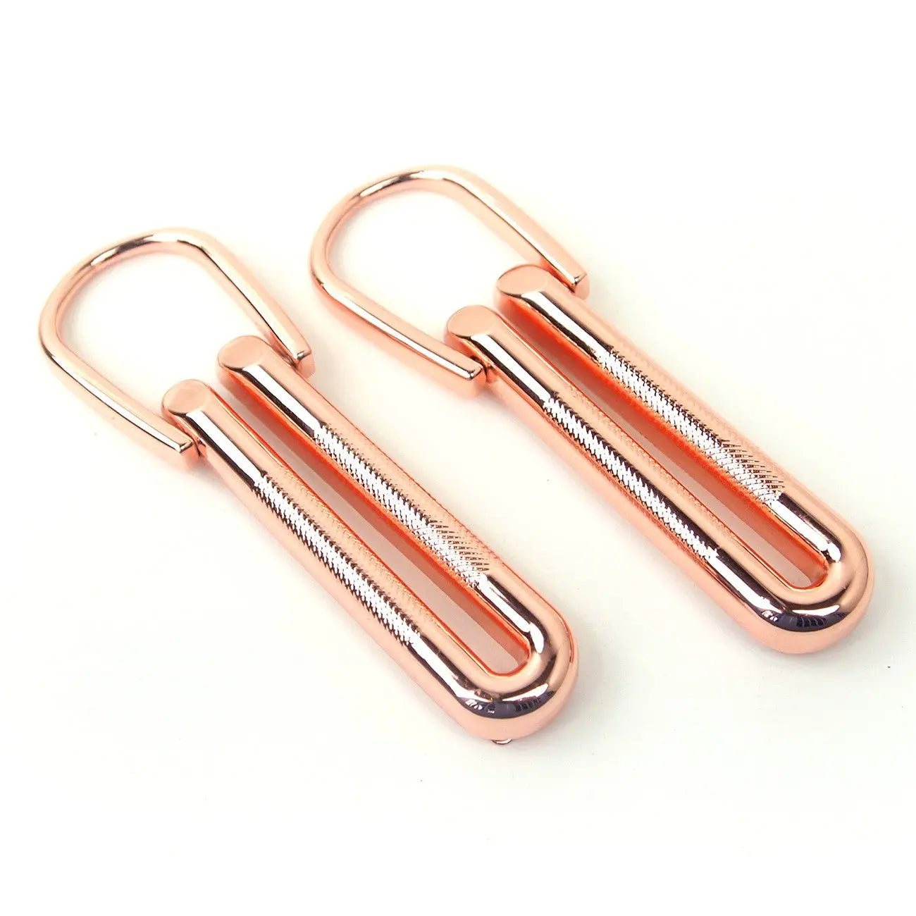 Four Textured Loop Strap Connectors Rose Gold