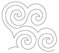 Freehand Swirls Digital E2E Pantograph for Quilting