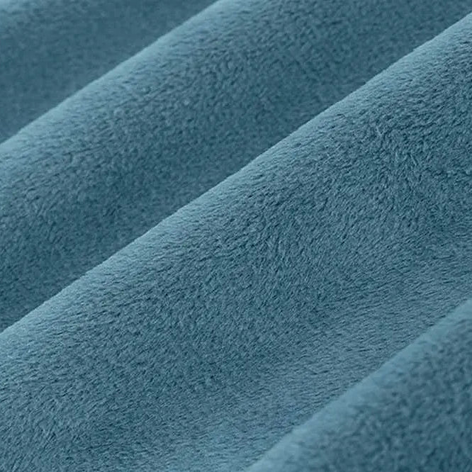 French Blue Solid Cuddle 3 58/60" Fabric per yard