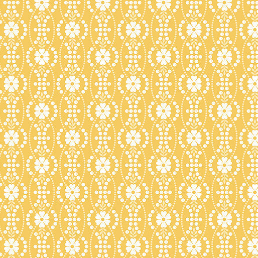 French Romance - Octavia - Gold 44" / 45" Fabric Per Yard