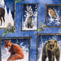 Multi Frosty Frames Digital Cuddle 58/60" Fabric Per Yard