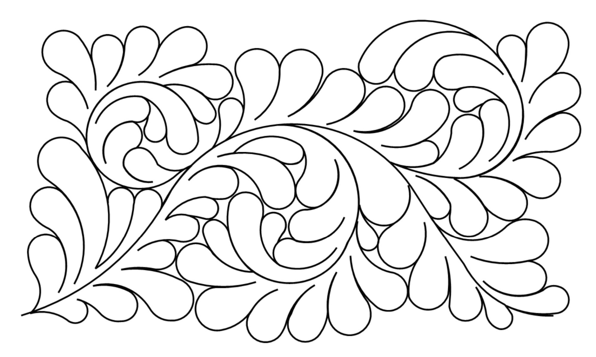 Full Feathers Digital E2E Pantograph for Quilting