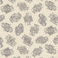 Full House - Royal Playing Cards - Grey 44" / 45" Fabric Per Yard