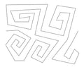 Funky Square Spiral Digital E2E Pantograph for Quilting
