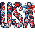 Funny 4th of July Fabric Panel 7