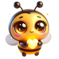 Funny Cartoon Bees Fabric Panel 10
