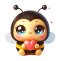 Funny Cartoon Bees Fabric Panel 12