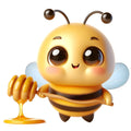 Funny Cartoon Bees Fabric Panel 6