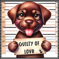 Funny Dog Mugshots Lab 3 Fabric Panel