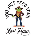 Funny Frog Cowboy Fabric Panel