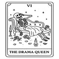 Funny Tarot Card Fabric Panel 1