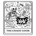 Funny Tarot Card Fabric Panel 13