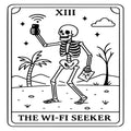 Funny Tarot Card Fabric Panel 4