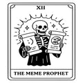 Funny Tarot Card Fabric Panel 7