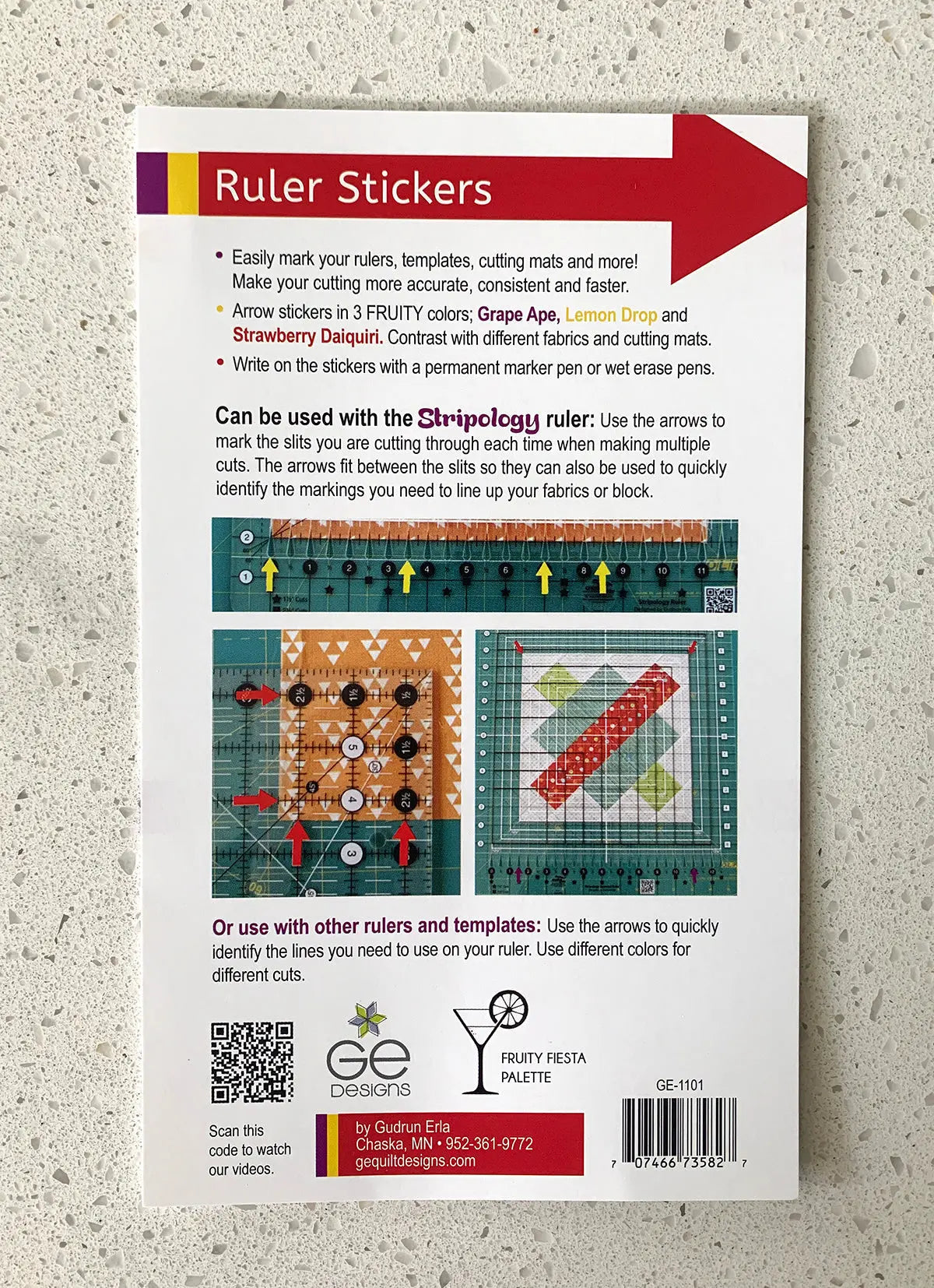 GEasy Ruler Stickers - Fruity Fiesta palette GE-1101