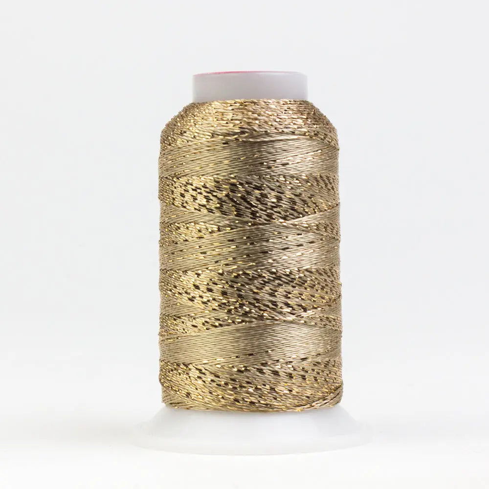 GM7102 - GlaMore™ 12wt Rayon and Metallic Light Brass Thread