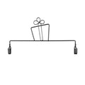 Gift With Clips Charcoal 6in