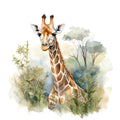 Giraffe Scenes Fabric Panel 2