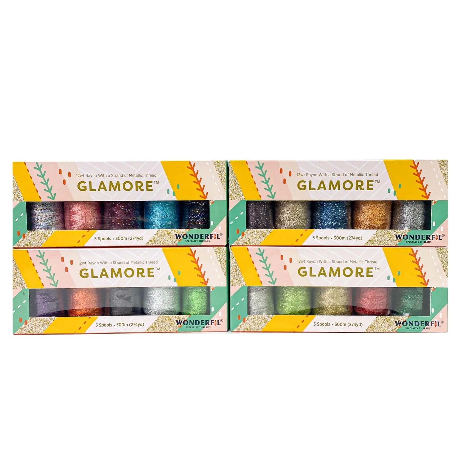 GlaMore™ 12wt Rayon and Metallic Thread - Packs