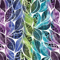 Go with the Flow White/Multi Cotton 44"/45" Fabric Per Yard