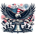 God Bless America Fabric Panel 2
