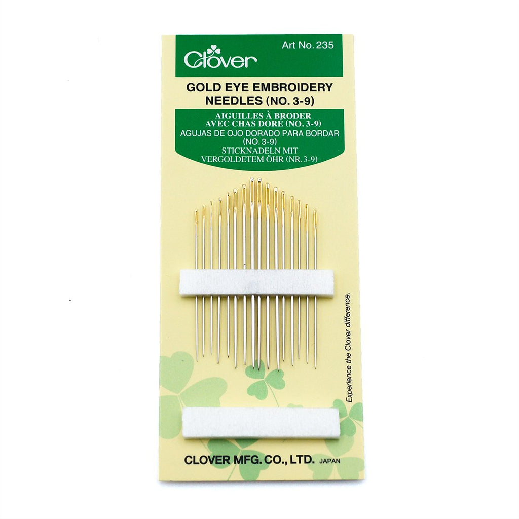 Gold Eye Embroidery Needles (No. 3-9)