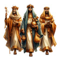 Golden Nativity Fabric Panel 10