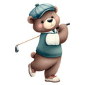 Golfing Bears Fabric Panel 4