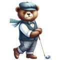 Golfing Bears Fabric Panel 5