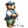 Golfing Bears Fabric Panel 6