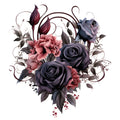 Gothic Floral Fabric Panel 29