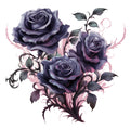 Gothic Floral Fabric Panel 31