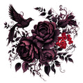 Gothic Floral Fabric Panel 34