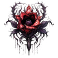 Gothic Floral Fabric Panel 8