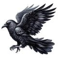 Gothic Raven Fabric Panel 12