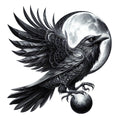 Gothic Raven Fabric Panel 15