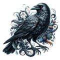 Gothic Raven Fabric Panel 24