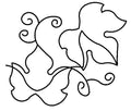 Grape Leaves Digital E2E Pantograph for Quilting