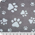 Graphite/Snow Paws Cuddle 58/60" Fabric Per Yard